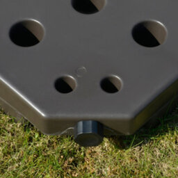 Outsunny 4Pcs Cantilever Offset Patio Parasol Base Stand, Water & Sand Filled - thumbnail 9