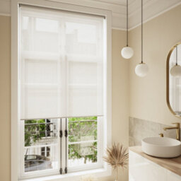 GoodHome Badallo Corded Optic White Daylight & Thermal Roller Blind (W)120Cm (L)180Cm - thumbnail 1