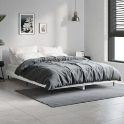 Berkfield Bed Frame High Gloss White 140X190 Cm Engineered Wood