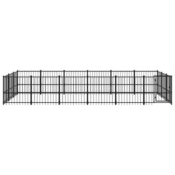 Berkfield Outdoor Dog Kennel Steel 16.94 M2 - thumbnail 3