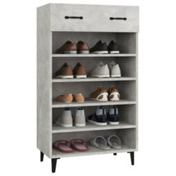 Berkfield Elegant Shoe Cabinet Concrete Grey 60X35X105 Cm Engineered Wood - thumbnail 5
