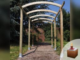 Edecks Colonnade Wooden Garden Pergola (W 1800mm X D 4800mm) With Bolt Down Anchors (2.1M) - thumbnail 2