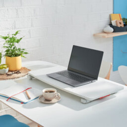 Leitz Ergo Cosy Adjustable Ergonomic Portable Laptop Standing Desk Converter 700 X 350mm For Home Office In Grey - thumbnail 7