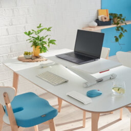 Leitz Ergo Cosy Adjustable Ergonomic Portable Laptop Standing Desk Converter 700 X 350mm For Home Office In Grey - thumbnail 9