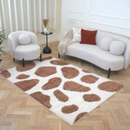 The Rugs Moodi Shaggy Brown Froth Rug Runner Abstract Thick High Pile For Living Rooms, Bedrooms, Hallways, Kitchens - thumbnail 8