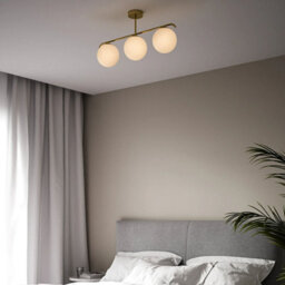 Nordlux Grant Glass Ceiling Light Hand Blown Glass Brass,mains