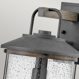 Luminosa Lighting Luminosa Hinkley Lakehouse Outdoor Wall Lantern Aged Zinc With Driftwood Grey, Ip44 - thumbnail 2