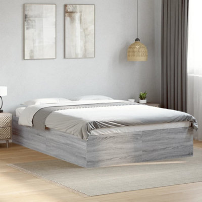 Berkfield Bed Frame Without Mattress Grey Sonoma 120X190 Cm Small Double - image 1