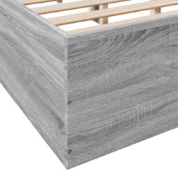 Berkfield Bed Frame Without Mattress Grey Sonoma 120X190 Cm Small Double - thumbnail 8