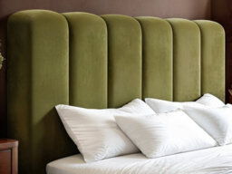 Solace+Co Emilie Ribbed Kingsize Ottoman Bed Green Velvet - thumbnail 3