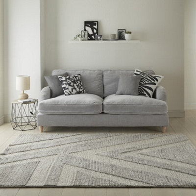Melrose New Zealand Wool Geometric Design Medium Indoor Area Rug 120/170Cm - image 1