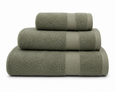 Bellissimo Home Regal Cotton Hand Towel Pair Olive Green - image 1