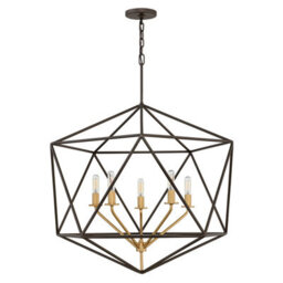 Luminosa Lighting Astrid 5 Light Cage Pendant Chandelier Metallic Matte Bronze - thumbnail 1