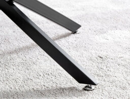 Furniturebox Uk Novara Round Coffee Table With Grey Glass Marble Effect Top And Black Legs - thumbnail 4