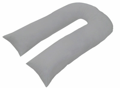 Chilimilii 9Ft U Pillow Cases Polycotton Soft Anti-Allergenic Washable Pillow Covers (Grey)