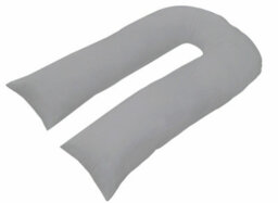 Chilimilii 9Ft U Pillow Cases Polycotton Soft Anti-Allergenic Washable Pillow Covers (Grey)