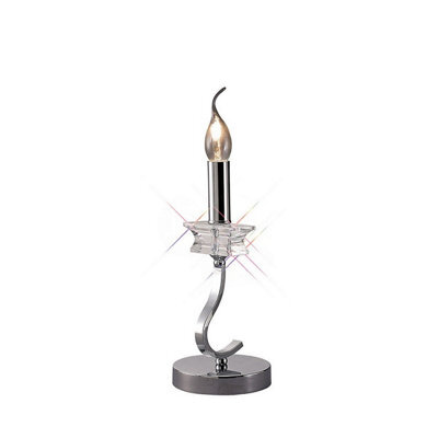 Luminosa Lighting Luminosa Nydia Table Lamp Without Shade E14 Polished Chrome/crystal - image 1