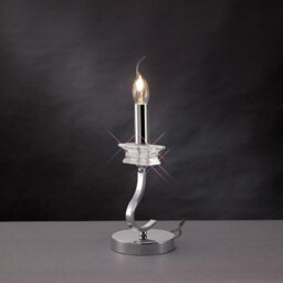 Luminosa Lighting Luminosa Nydia Table Lamp Without Shade E14 Polished Chrome/crystal - thumbnail 2