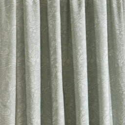 Dreams & Drapes Aveline 100% Cotton Pair Of Green Pencil Pleat Curtains With Tie-Backs - thumbnail 4