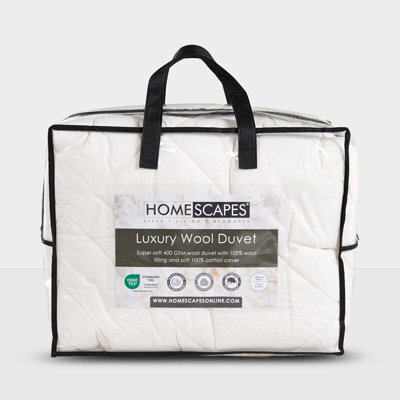 Homescapes Premium Heavy Wool Duvet - Warm & Washable - King - image 1
