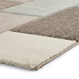 Grey/blue Handmade Modern Easy To Clean Geometric Rug For Dining Room -160Cm X 220Cm - thumbnail 5