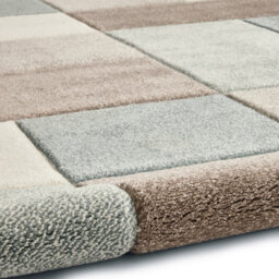 Grey/blue Handmade Modern Easy To Clean Geometric Rug For Dining Room -160Cm X 220Cm - thumbnail 7