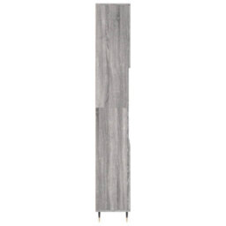 Berkfield Bathroom Cabinet Grey Sonoma 30X30X190 Cm Engineered Wood - thumbnail 7