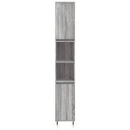 Berkfield Bathroom Cabinet Grey Sonoma 30X30X190 Cm Engineered Wood - thumbnail 5