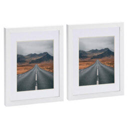 "Nicola Spring Photo Frames With 5"" X 7"" Mount - 8"" X 10"" - White/white - Pack Of 2" - thumbnail 1