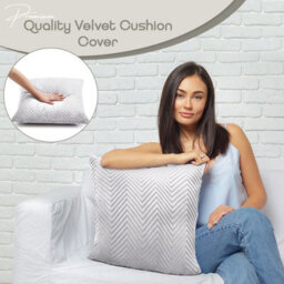 Ameha Silver Embossed Velvet Cushion Cover Set Of 2, Breathable Anti Allergic Zip Closure, 18X18 Inch