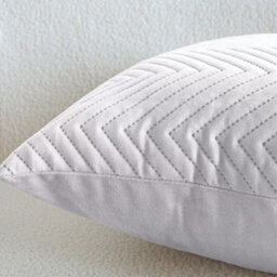 Ameha Silver Embossed Velvet Cushion Cover Set Of 2, Breathable Anti Allergic Zip Closure, 18X18 Inch - thumbnail 5