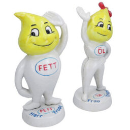 AB Tools Esso Stlye Blue Oil Fuel Fett Ol Paraffin Money Banks Pair Cast Iron Coin Box - thumbnail 3