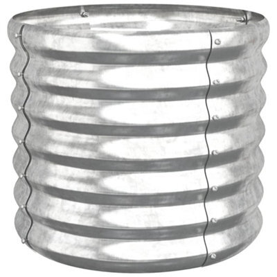 Berkfield Durable Garden Planter Powder-Coated Steel 40X40X36 Cm Silver - image 1