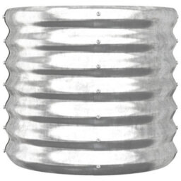 Berkfield Durable Garden Planter Powder-Coated Steel 40X40X36 Cm Silver - thumbnail 3