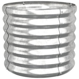 Berkfield Durable Garden Planter Powder-Coated Steel 40X40X36 Cm Silver - thumbnail 1