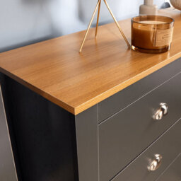 Home Source Camden 6 Drawer Chest Graphite - thumbnail 5