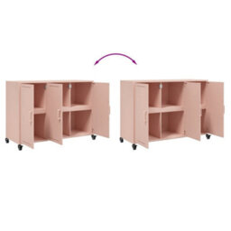 Berkfield Sideboard Pink 100.5X39X72 Cm Steel - thumbnail 9