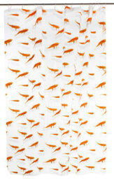 GoodHome Nosara Transparent & Orange Goldfish Shower Curtain (H)200Cm (W)180Cm