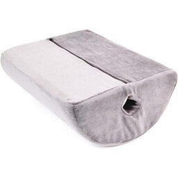 Grey Multipurpose Memory Foam Pillow - Neck, Lumbar Or Knee Support Cushion Or Foot Rest - Measures 14 X 28 X 36Cm - thumbnail 3