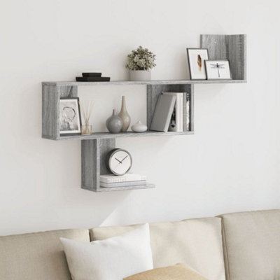Berkfield Wall Shelf Grey Sonoma 100X15X70 Cm Engineered Wood - image 1