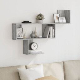 Berkfield Wall Shelf Grey Sonoma 100X15X70 Cm Engineered Wood - thumbnail 1
