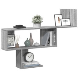 Berkfield Wall Shelf Grey Sonoma 100X15X70 Cm Engineered Wood - thumbnail 3