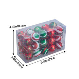 Living And Home 30-Piece Set Of 6Cm Painted Christmas Balls Gift Box Christmas Tree Decorations - thumbnail 9
