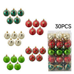 Living And Home 30-Piece Set Of 6Cm Painted Christmas Balls Gift Box Christmas Tree Decorations - thumbnail 3