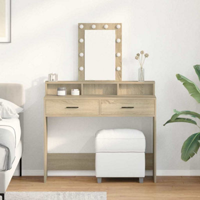 Walplus Dressing Table Brown 100 X 41 X 140 Cm Engineered Wood - image 1