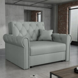 Sofa Bed With Sleeping Function Viva Roma I Light Grey Hr Foam Metal Legs Space Saving Upholstered Single Couch For Small Room