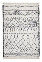 Black/white Kilim Modern Shaggy Moroccan Easy To Clean Abstract Geometric Rug For Dining Room-160Cm X 230Cm - thumbnail 8