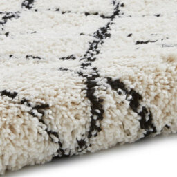 Black/white Kilim Modern Shaggy Moroccan Easy To Clean Abstract Geometric Rug For Dining Room-160Cm X 230Cm - thumbnail 6