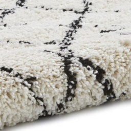 Black/white Kilim Modern Shaggy Moroccan Easy To Clean Abstract Geometric Rug For Dining Room-160Cm X 230Cm - thumbnail 4