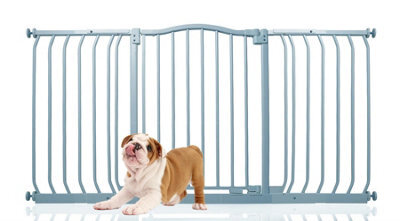 Bettacare Curved Top Dog Gate, 143Cm - 152Cm, Matt Grey, Pressure Fit Pet Gate For Dog And Puppy, Pet And Dog Barrier - image 1